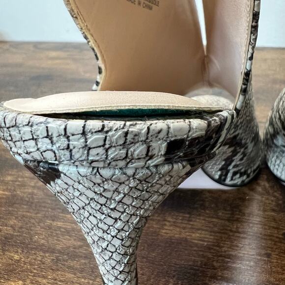 Jessica Simpson Javrey Shooties 7 Womens Snakeskin Peep Toe Stiletto Heels Boots - Picture 10 of 10
